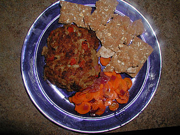 Haute Meatloaf with Carrots and Crisp Bread