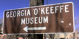 Georgia O'Keefe Museum sign